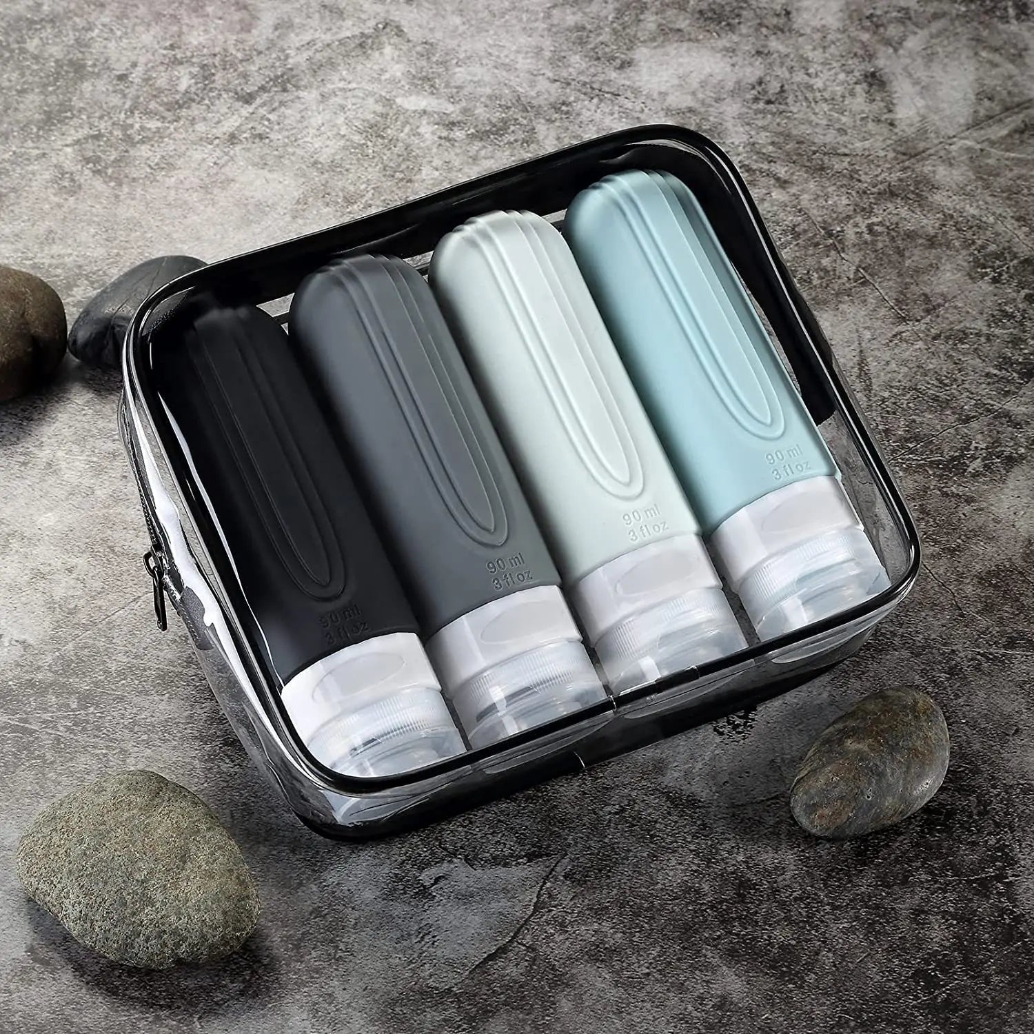 Travel Silicone Toiletry Bottle Set