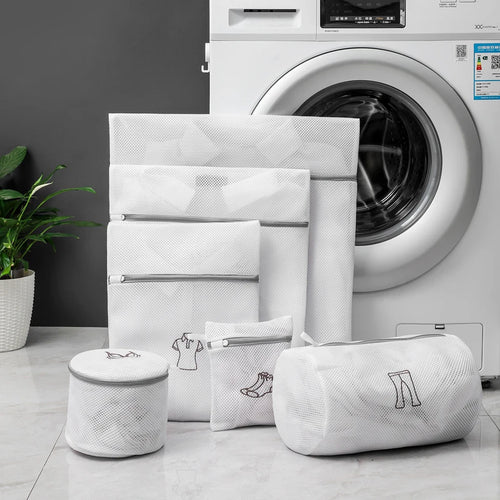 Embroidered Mesh Laundry Bag