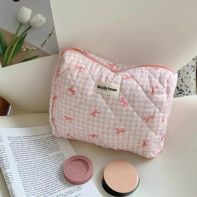 Quilted Travel Cosmetic Bag