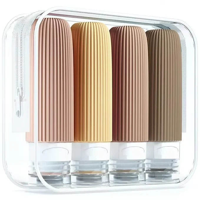 Travel Silicone Toiletry Bottle Set