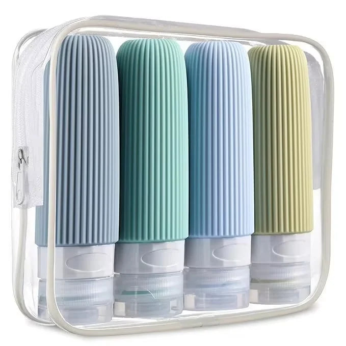 Travel Silicone Toiletry Bottle Set