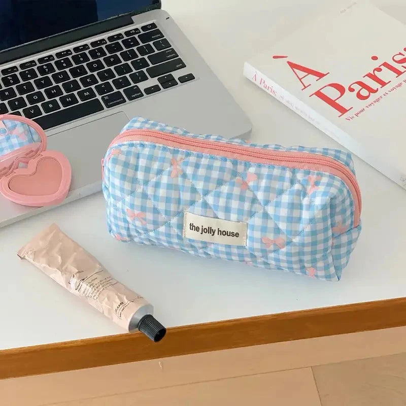 Quilted Travel Cosmetic Bag