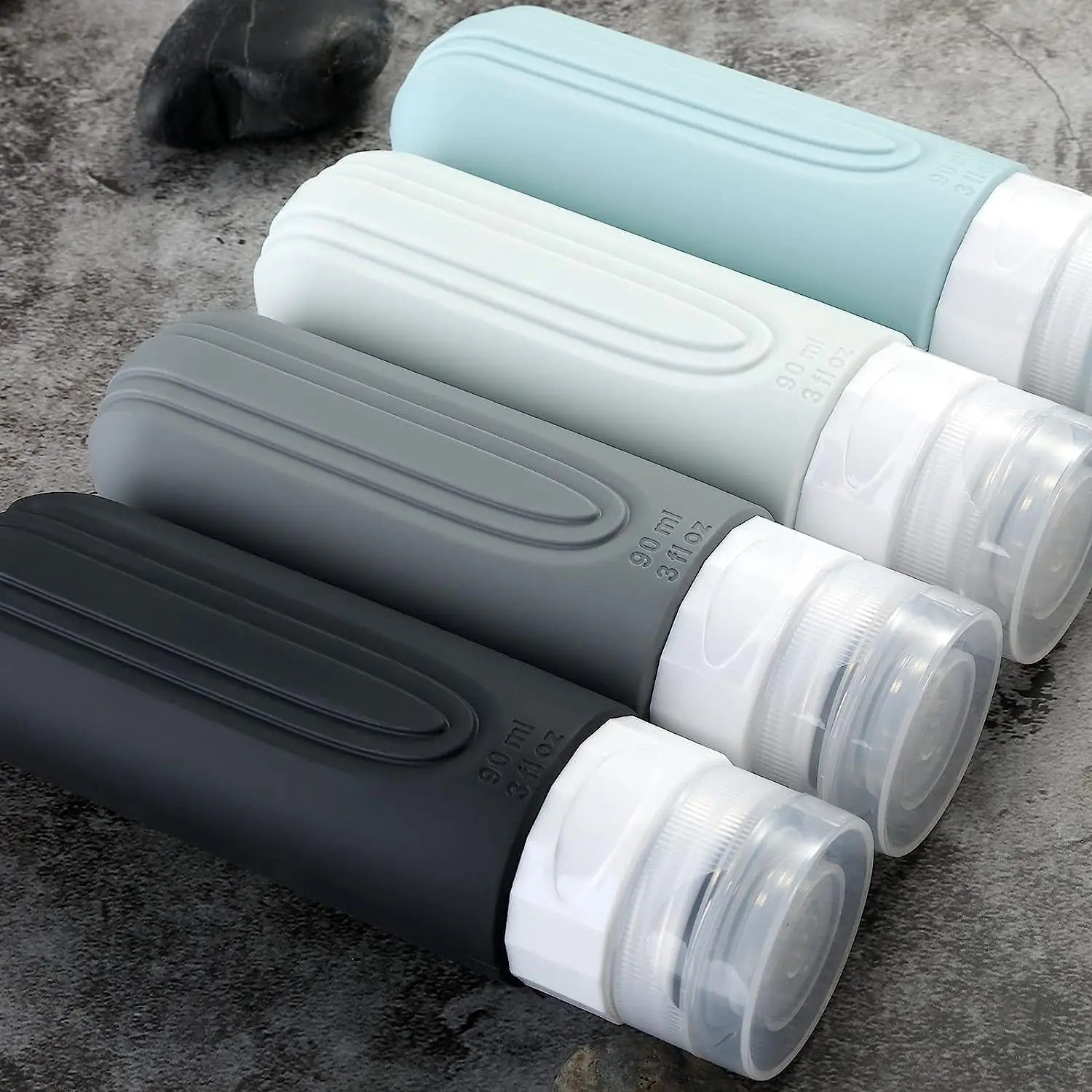 Travel Silicone Toiletry Bottle Set