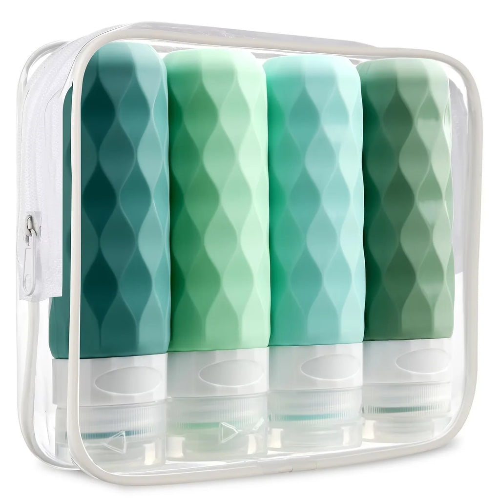 Travel Silicone Toiletry Bottle Set