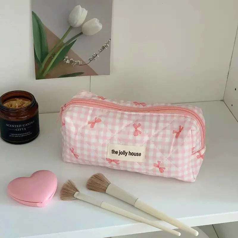 Quilted Travel Cosmetic Bag