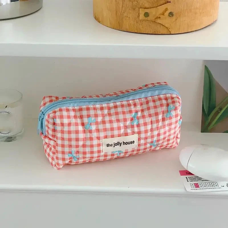 Quilted Travel Cosmetic Bag