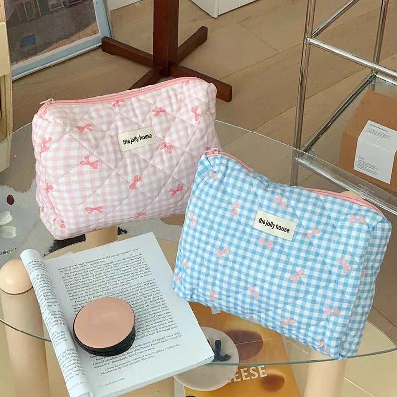 Quilted Travel Cosmetic Bag